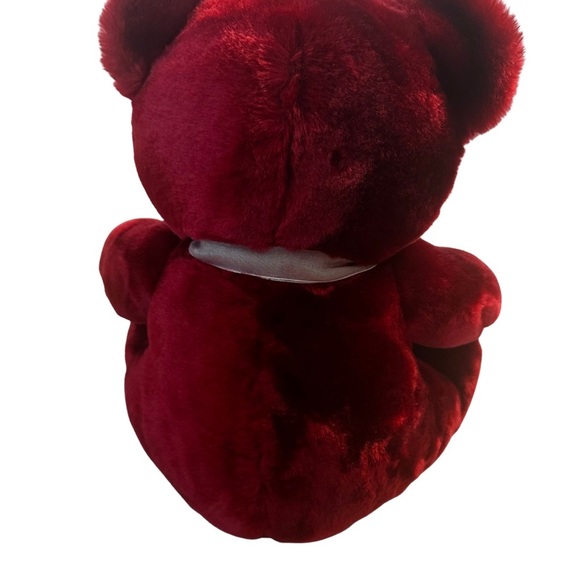 Wishpets Macaroon Red Teddy Bear Plush 1999 Vintage Collectible 16” - Picture 3 of 7